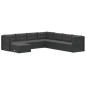 vidaXL Set de muebles de jardín 8 pzas y cojines ratán sintético negro vidaXL Set de muebles de jardín 8 pzas y cojines ratán sintético negro