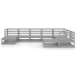 vidaXL Muebles de jardín 9 piezas gris madera de pino maciza