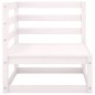 vidaXL Set de salón de jardín de 7 piezas blanco madera maciza de pino