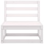 vidaXL Set de salón de jardín de 7 piezas blanco madera maciza de pino