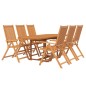 vidaXL Juego de comedor para jardín 7 piezas madera maciza de acacia vidaXL Juego de comedor para jardín 7 piezas madera maciza de acacia