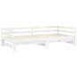 vidaXL Sofá cama extraíble madera maciza de pino blanco 2x(90x200) cm vidaXL Sofá cama extraíble madera maciza de pino blanco 2x(90x200) cm