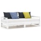 vidaXL Sofá cama extraíble madera maciza de pino blanco 2x(90x200) cm