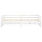 vidaXL Sofá cama extraíble madera maciza de pino blanco 2x(90x200) cm