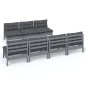vidaXL Muebles de jardín 8 pzas con cojines antracita madera de pino vidaXL Muebles de jardín 8 pzas con cojines antracita madera de pino