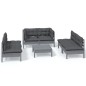 vidaXL Juego de muebles de jardín 7 pzas y cojines madera maciza pino vidaXL Juego de muebles de jardín 7 pzas y cojines madera maciza pino