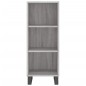 vidaXL Aparador alto madera contrachapada gris Sonoma 34,5x34x180 cm vidaXL Aparador alto madera contrachapada gris Sonoma 34,5x34x180 cm