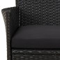 vidaXL Set de comedor de jardín 7 pzas y cojines ratán sintético negro vidaXL Set de comedor de jardín 7 pzas y cojines ratán sintético negro
