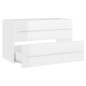 vidaXL Mueble con lavabo madera de ingeniería blanco brillo vidaXL Mueble con lavabo madera de ingeniería blanco brillo