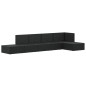 vidaXL Set muebles de jardín 6 piezas y cojines ratán sintético negro vidaXL Set muebles de jardín 6 piezas y cojines ratán sintético negro
