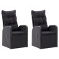 vidaXL Juego de comedor de jardín 9 piezas con cojines negro vidaXL Juego de comedor de jardín 9 piezas con cojines negro