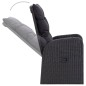 vidaXL Juego de comedor de jardín 9 piezas con cojines negro vidaXL Juego de comedor de jardín 9 piezas con cojines negro