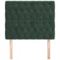 vidaXL Cabeceros 2 unidades de terciopelo verde oscuro 100x7x78/88 cm vidaXL Cabeceros 2 unidades de terciopelo verde oscuro 100x7x78/88 cm