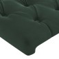 vidaXL Cabeceros 2 unidades de terciopelo verde oscuro 100x7x78/88 cm vidaXL Cabeceros 2 unidades de terciopelo verde oscuro 100x7x78/88 cm