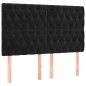 vidaXL Cabeceros 4 unidades terciopelo negro 72x7x78/88 cm vidaXL Cabeceros 4 unidades terciopelo negro 72x7x78/88 cm