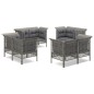 vidaXL Set de muebles de jardín 8 pzas y cojines ratán sintético gris vidaXL Set de muebles de jardín 8 pzas y cojines ratán sintético gris