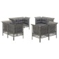 vidaXL Set de muebles de jardín 8 pzas y cojines ratán sintético gris vidaXL Set de muebles de jardín 8 pzas y cojines ratán sintético gris