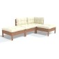 vidaXL Muebles de jardín 4 piezas cojines madera maciza de pino vidaXL Muebles de jardín 4 piezas cojines madera maciza de pino