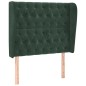 vidaXL Cabecero con orejas de terciopelo verde oscuro 103x23x118/128cm vidaXL Cabecero con orejas de terciopelo verde oscuro 103x23x118/128cm