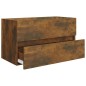 vidaXL Mueble de baño con lavabo madera contrachapada roble ahumado vidaXL Mueble de baño con lavabo madera contrachapada roble ahumado