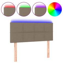 vidaXL Cabecero con LED de tela gris taupe 100x5x78/88 cm