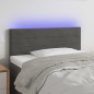 vidaXL Cabecero con LED de terciopelo gris oscuro 100x5x78/88 cm vidaXL Cabecero con LED de terciopelo gris oscuro 100x5x78/88 cm