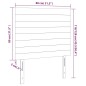 vidaXL Cabecero con luces LED tela crema 80x5x118/128 cm