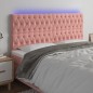 vidaXL Cabecero con luces LED terciopelo rosa 180x7x118/128 cm vidaXL Cabecero con luces LED terciopelo rosa 180x7x118/128 cm