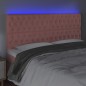 vidaXL Cabecero con luces LED terciopelo rosa 180x7x118/128 cm vidaXL Cabecero con luces LED terciopelo rosa 180x7x118/128 cm