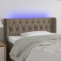 vidaXL Cabecero con LED de tela gris taupe 93x16x78/88 cm vidaXL Cabecero con LED de tela gris taupe 93x16x78/88 cm