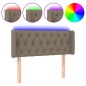 vidaXL Cabecero con LED de tela gris taupe 93x16x78/88 cm vidaXL Cabecero con LED de tela gris taupe 93x16x78/88 cm