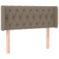 vidaXL Cabecero con LED de tela gris taupe 93x16x78/88 cm vidaXL Cabecero con LED de tela gris taupe 93x16x78/88 cm