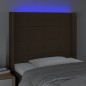 vidaXL Cabecero con LED de tela marrón oscuro 93x16x118/128 cm vidaXL Cabecero con LED de tela marrón oscuro 93x16x118/128 cm