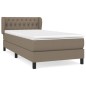 vidaXL Cama box spring con colchón tela gris taupe 90x200 cm vidaXL Cama box spring con colchón tela gris taupe 90x200 cm
