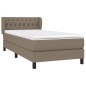 vidaXL Cama box spring con colchón tela gris taupe 90x200 cm vidaXL Cama box spring con colchón tela gris taupe 90x200 cm