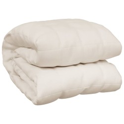 vidaXL Manta con peso tela color crema claro 220x240 cm 11 kg