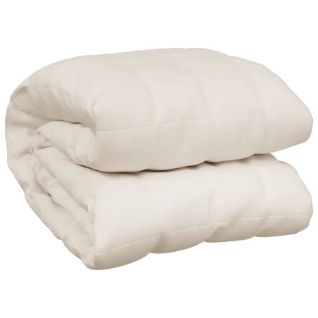 vidaXL Manta con peso tela color crema claro 220x240 cm 11 kg