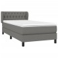 vidaXL Cama box spring con colchón tela gris oscuro 100x200 cm vidaXL Cama box spring con colchón tela gris oscuro 100x200 cm