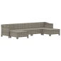 vidaXL Set de muebles de jardín 6 pzas y cojines ratán sintético gris vidaXL Set de muebles de jardín 6 pzas y cojines ratán sintético gris