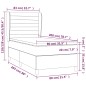 vidaXL Cama box spring con colchón tela color crema 80x200 cm vidaXL Cama box spring con colchón tela color crema 80x200 cm