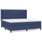 vidaXL Cama box spring con colchón tela azul 200x200 cm vidaXL Cama box spring con colchón tela azul 200x200 cm