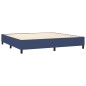 vidaXL Cama box spring con colchón tela azul 200x200 cm vidaXL Cama box spring con colchón tela azul 200x200 cm