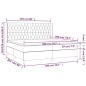 vidaXL Cama box spring con colchón tela azul 200x200 cm vidaXL Cama box spring con colchón tela azul 200x200 cm