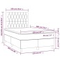 vidaXL Cama box spring con colchón y LED tela azul 120x200 cm vidaXL Cama box spring con colchón y LED tela azul 120x200 cm