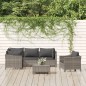 vidaXL Set de muebles de jardín 6 pzas y cojines ratán sintético gris vidaXL Set de muebles de jardín 6 pzas y cojines ratán sintético gris