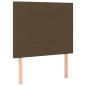 vidaXL Cama box spring colchón y luces LED tela marrón oscuro 90x190cm vidaXL Cama box spring colchón y luces LED tela marrón oscuro 90x190cm