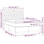 vidaXL Cama box spring colchón y LED terciopelo negro 140x200 cm vidaXL Cama box spring colchón y LED terciopelo negro 140x200 cm