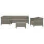 vidaXL Set de muebles de jardín 6 pzas y cojines ratán sintético gris vidaXL Set de muebles de jardín 6 pzas y cojines ratán sintético gris