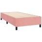 vidaXL Cama box spring con colchón terciopelo rosa 90x200 cm vidaXL Cama box spring con colchón terciopelo rosa 90x200 cm
