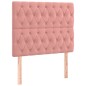 vidaXL Cama box spring con colchón terciopelo rosa 90x200 cm vidaXL Cama box spring con colchón terciopelo rosa 90x200 cm